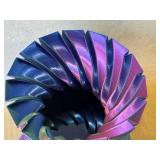 K - 3-D Printed Twisting Pillars Vase - Iridescent Gradient