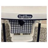 DR - Peg-Perego Prima Pappa High Chair - White Tray & Navy Check Cushion