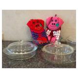 DR - Pyrex Vintage Glass Dishes - 3-Piece Lidded Bowl Set, Includes 3-Quart Bowl (Chipped Lid)