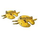 Artist Palette Brooches - Gold-Tone with Colorful Rhinestones