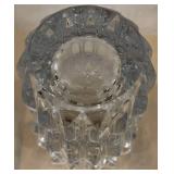 DR - Crystal Vase - Heavy-Cut Pattern, 10 in tall x 5 in diameter, Unmarked