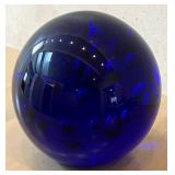 GR - Cobalt Blue Art Glass Sphere 6-Inch Diameter