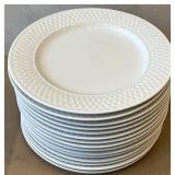 DR - Oneida Casual Settings Basketweave Stoneware Dinnerware Set - 81 Pieces