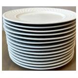 DR - Oneida Casual Settings Basketweave Stoneware Dinnerware Set - 81 Pieces