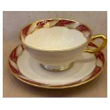 DR - Lenox Bellevue Maroon Dinnerware Set (Lot of 105)