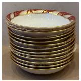 DR - Lenox Bellevue Maroon Dinnerware Set (Lot of 105)