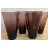 DR - Set of Six Vintage Purple Gradient Glass Tumblers