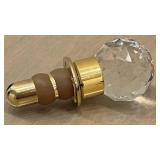 DR - 24K Gold-Plated Glass Bottle Stopper with Faceted Crystal Ball