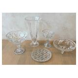 Vintage Glassware Assortment (Lot of 5)