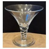 DR - Vintage Crystal Martini Glasses with Twisted Stems