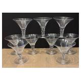 K - Nine Vintage Twisted Stemmed Martini Glasses
