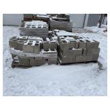 Three Partial Pallets of Concrete Block