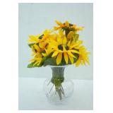 Sunflowers In Clear Vase