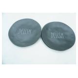 Melamine Black Delish Plates (4)