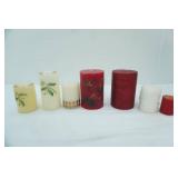 Holiday Themed Pillar Candles