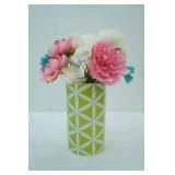 Ceramic Vase/Planter and Artificial Flower arrangement