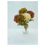 Clear Glass Vase and Artificial Flower Arrangement
