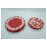 Pioneer Woman Stoneware Plates (larger) and smaller matching plates (other brand)