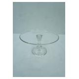 Clear Glass Pedestal Cake Stand. 10" diameter by 5" tall