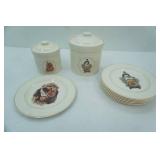 Collectible Vintage Washburn Crosby Co. General Mills Advertising Dinner Plates and Canister Set