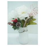 Painted Vintage Canning Jar Flower Arrangement
