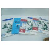 Holiday Paper Tablecloths & Turquoise Tissue Paper