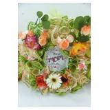 Fabric Mesh Wreaths. 2 Fall Themed, 1 Mothers Day Themed. NEW