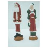 Mr. and Mrs. Claus Ceramic Figurines 9" tall