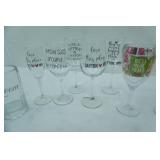 Stemmed Wine Glasses and Glass Mugs