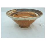 Stoneware Studio Pottery Bowl 10" diameter by 4.25" tall