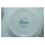 Gibson Small Ceramic Canister, Tabletops Unlimited White Glaze Ceramic Bowl
