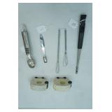 Sheep Napkin Rings, Mini Whisks, Ice Cream Scoop and other utensils