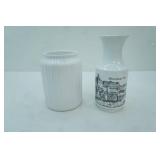 Vintage Royal Porzellan Bavaria KPM Germany Vase; isola Cucina white glaze ceramic canister