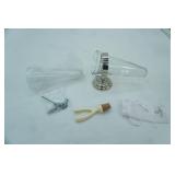 Wall Vase with extra glass vase and wishbone bottle cork