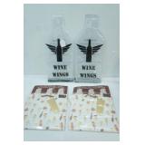 NEW Wine Wings-Wine Bags for travel or gifting; 6-pack papyrus gift bags w/bottle openers