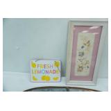 Galvanized Metal Tray, Mirror and other wall decor