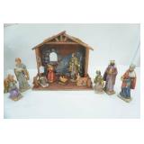Celebrate It Ceramic Nativity Set w/Wooden Stable