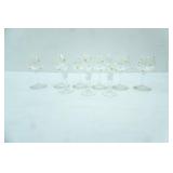 Daisy Clear Glass Stemmed Cordial Glasses