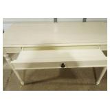 Cream Painted Wooden Computer Desk, Writing Desk w/one slide out drawer for keyboard