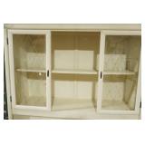 2 Piece Bernhardt Painted Wooden Cabinet Hutch 51"x17"x79" tall