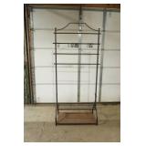 Garment Rack with Wood Veneer Base 23"x73" tall and 15" deep at the base