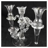 Candelabra - 4-Arm Clear Glass Centerpiece