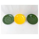 Homer Laughlin Colors Teacups & Saucers - Forest Green & Rhythm Yellow