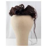 Fisk Chicago Brown Ribbon Fascinator Hat with Net Veil