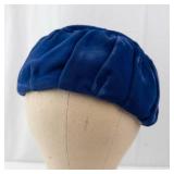 Union Made Blue Velvet Bouffant Hair Cap