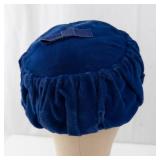 Union Made Blue Velvet Bouffant Hair Cap
