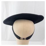 New York Creations Black Wide-Brim Felt Hat - Size 22