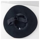 New York Creations Black Wide-Brim Felt Hat - Size 22