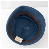 Belvedere Blue Wool Cloche Hat - Size 22