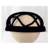 Elegant Black Velvet Headband with Criss-Cross Crown Straps - Fashion Accessory
